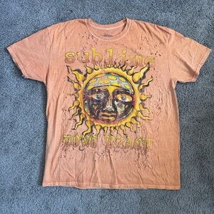 Y2K Sublime Long Beach Sun Graphic Distressed T Shirt S/M Unisex